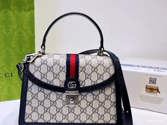 Hyper Peter handle bag with top small Web Ophidia GUCCI 0526